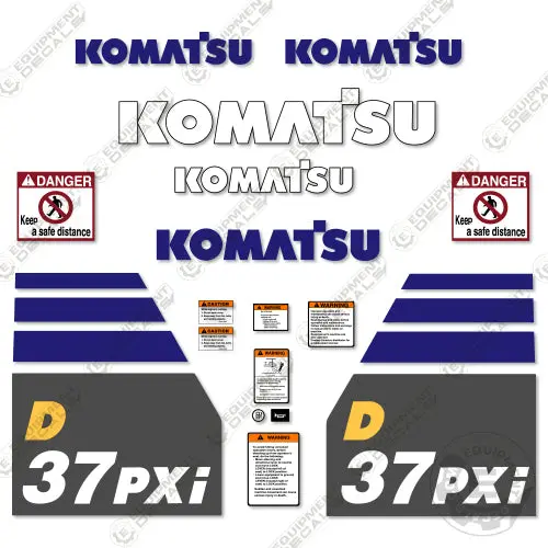 Fits Komatsu D37pxi-23 Decal Kit Dozer (Also Fits 24 Series) 1