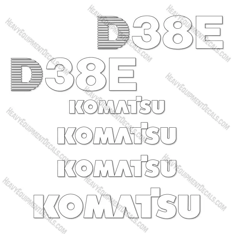 Fits Komatsu D38e-1 Decal Kit Dozer 1