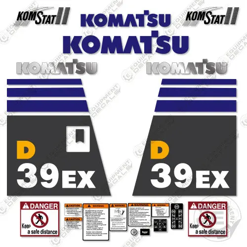 Fits Komatsu D39ex-21 Decal Kit Dozer 1