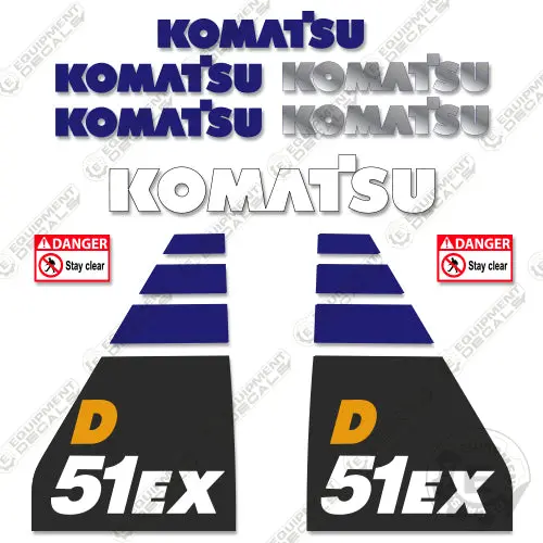 Fits Komatsu D51ex-24 Decal Kit Dozer 1