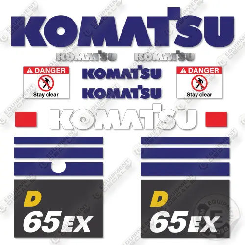 Fits Komatsu D65ex-18 Decal Kit Dozer 1
