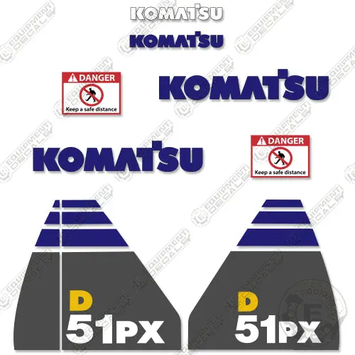 Fits Komatsu D51px-22 Decal Kit Dozer 1