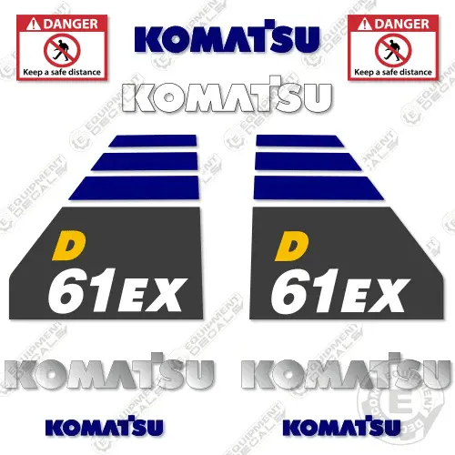 Fits Komatsu D61ex-23 Decal Kit Dozer 1