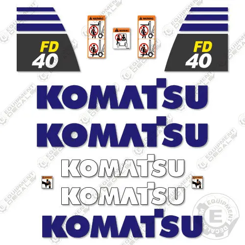 Fits Komatsu Fd40 Decal Kit Forklift (Custom) 1