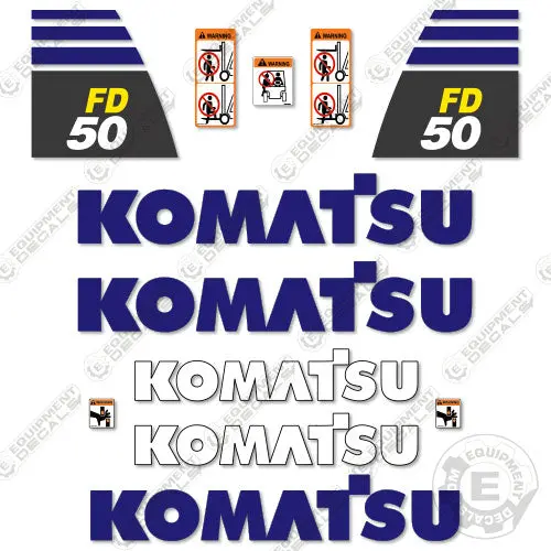 Fits Komatsu Fd50 Decal Kit Forklift (Custom) 1