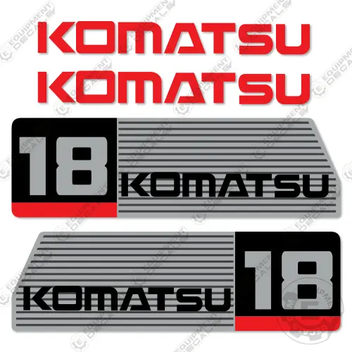 Fits Komatsu Fg18 Decal Kit Forklift - Custom Silver 1