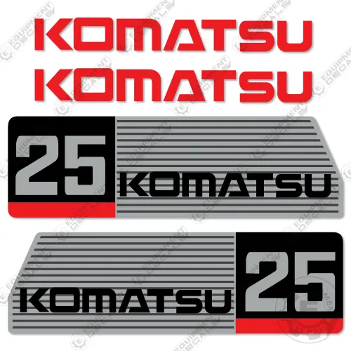 Fits Komatsu Fg25 Decal Kit Forklift - Custom Silver 1