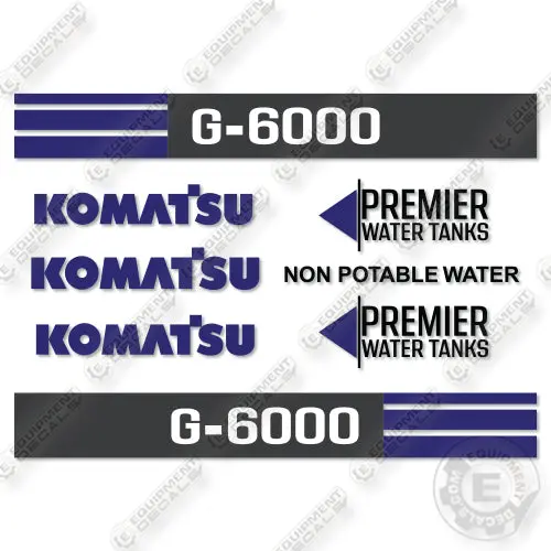 Fits Komatsu G6000 Decal Kit Water Tank 1