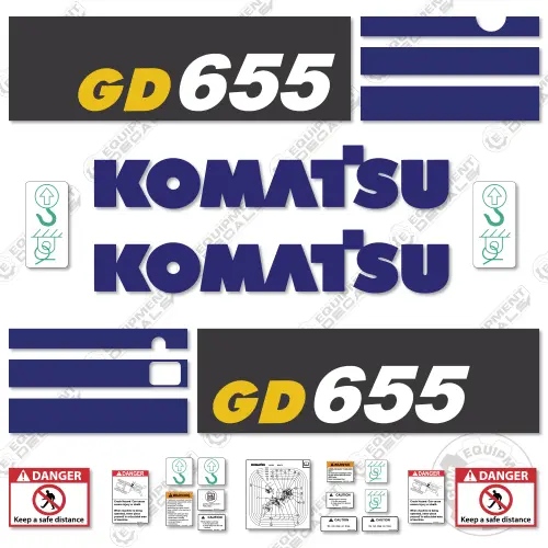 Fits Komatsu Gd655-6 Decal Kit Motor Grader 1