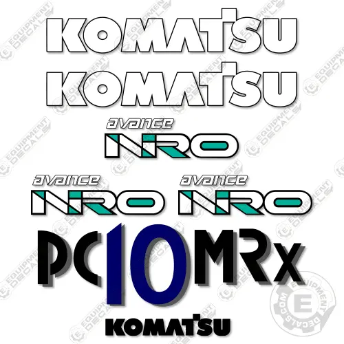 Fits Komatsu Pc10mrx-1 Decal Kit Mini Excavator 1