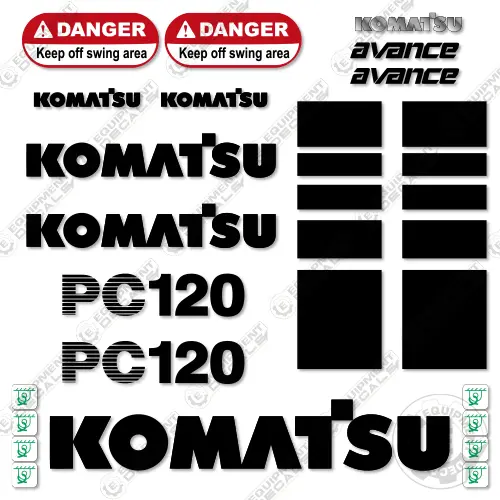 Fits Komatsu Pc120lc-6 Decal Kit Excavator 1