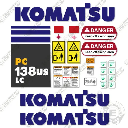 Fits Komatsu Pc 138 Uslc-8 Decal Kit Excavator 1