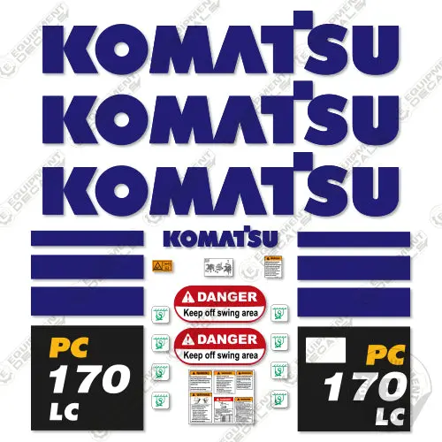 Fits Komatsu Pc170lc-10 Decal Kit Excavator 1