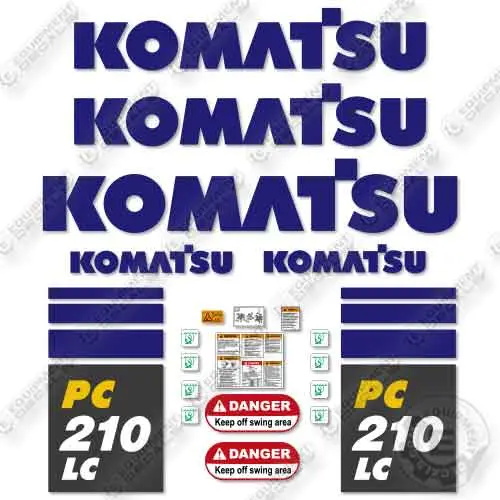 Fits Komatsu Pc210lc-10 Decal Kit Excavator 1