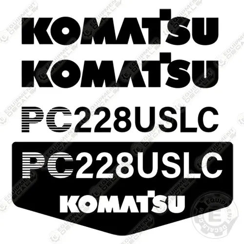 Fits Komatsu Pc228uslc Decal Kit Excavator 1