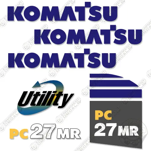 Fits Komatsu Pc27mr-1 Decal Kit Mini Excavator Decals 1