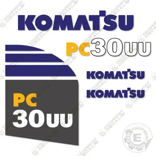 Fits Komatsu Pc30uu-5 Decal Kit Mini Excavator 1