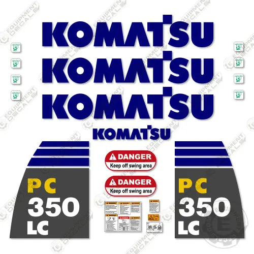 Fits Komatsu Pc350lc-8 Decal Kit Excavator 1