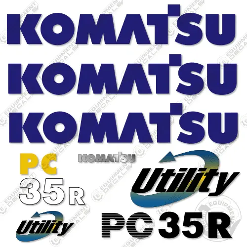 Fits Komatsu Pc35r-8 Decal Kit Mini Excavator 1