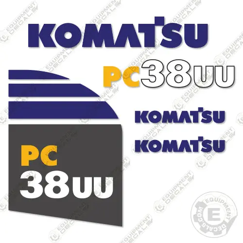 Fits Komatsu Pc38uu-5 Decal Kit Mini Excavator 1