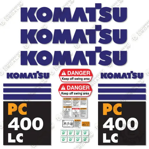 Fits Komatsu Pc400lc-7 Decal Kit Excavator 1