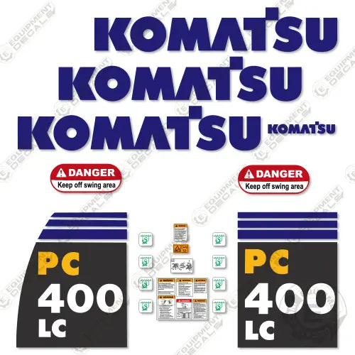 Fits Komatsu Pc400lc-8 Decal Kit Excavator 1