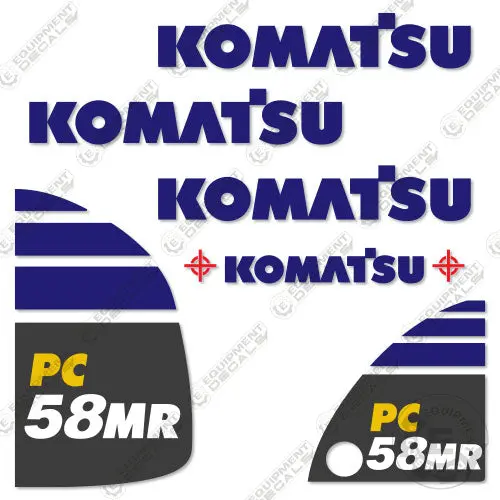 Fits Komatsu Pc58mr-5 Decal Kit Mini Excavator 1