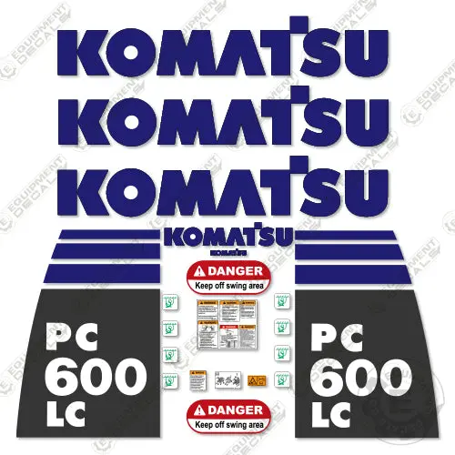 Fits Komatsu Pc600lc-8 Decal Kit Excavator 1