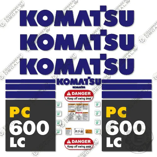 Fits Komatsu Pc600lc-7 Decal Kit Excavator 1