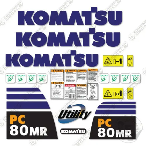 Fits Komatsu Pc80mr-3 Decal Kit Excavator 1