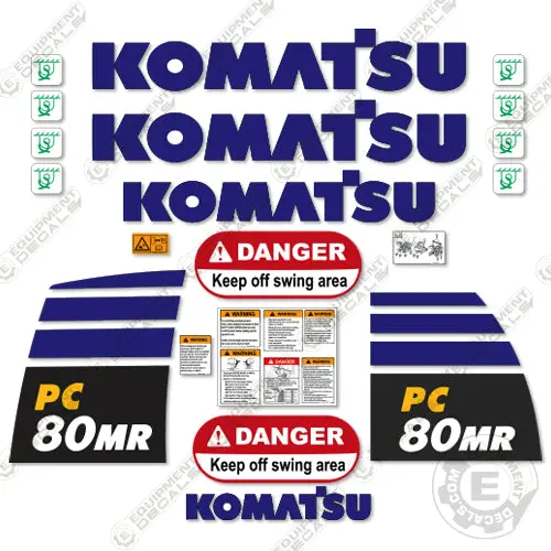 Fits Komatsu Pc80mr-5 Decal Kit Excavator 1