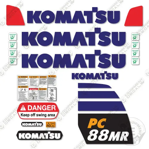 Fits Komatsu Pc88mr-10 Decal Kit Excavator 1