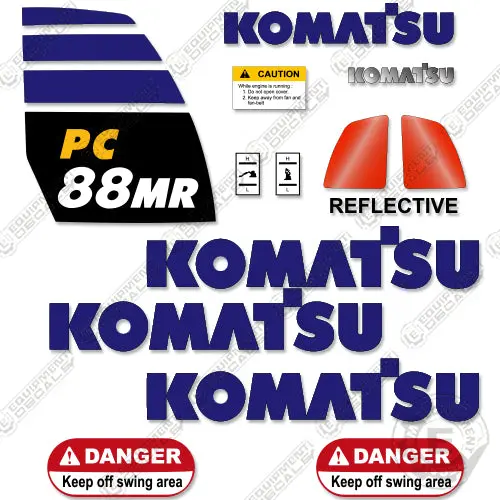 Fits Komatsu Pc 88 Mr 10 Decal Kit Excavator 1