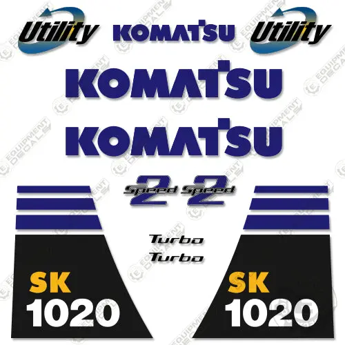 Fits Komatsu Sk1020 Turbo Decal Kit Skid Steer 1