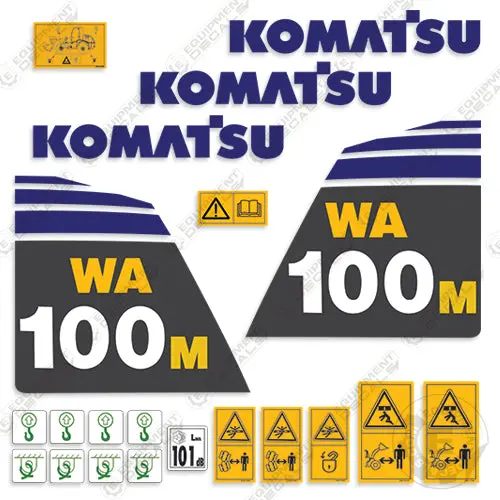 Fits Komatsu Wa100m-5 Decal Kit Wheel Loader 1