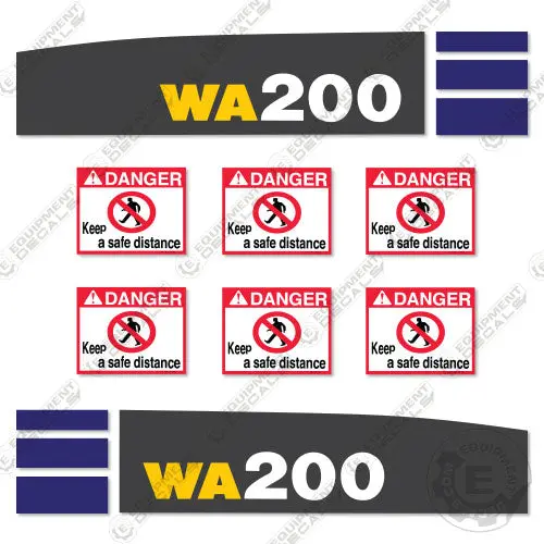 Fits Komatsu Wa200-6 Decal Kit Partial Kit 1