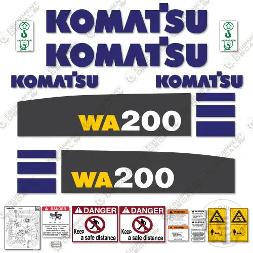 Fits Komatsu Wa200-6 Decal Kit Wheel Loader 1