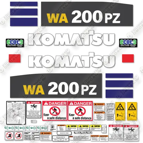 Fits Komatsu Wa200pz-6 Decal Kit Wheel Loader 1
