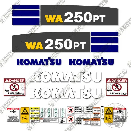Fits Komatsu Wa250pt-5 Wheel Loader Decal Kit 1