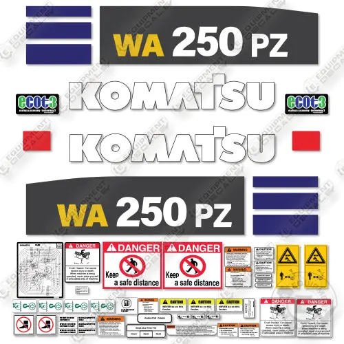 Fits Komatsu Wa250pz-6 Decal Kit Wheel Loader 1
