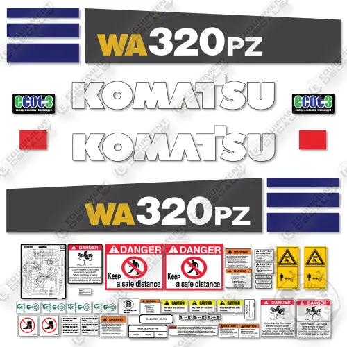 Fits Komatsu Wa320pz-6 Decal Kit Wheel Loader 1