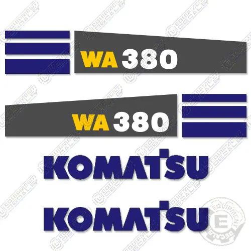 Fits Komatsu Wa 380-6 Wheel Loader Decal Kit 1