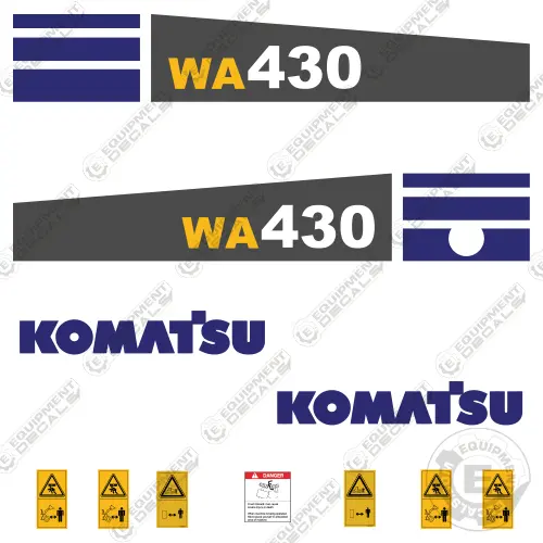 Fits Komatsu Wa430-6 Wheel Loader Decal Kit 1