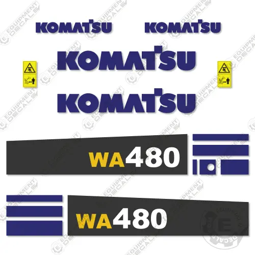 Fits Komatsu Wa480-5 Decal Kit Wheel Loader 1