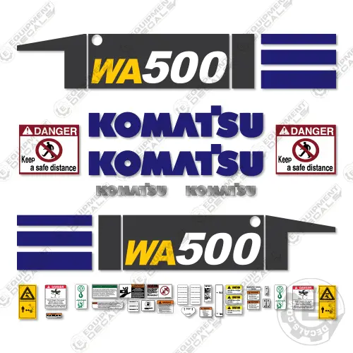 Fits Komatsu Wa500-7 Wheel Loader Decal Kit 1
