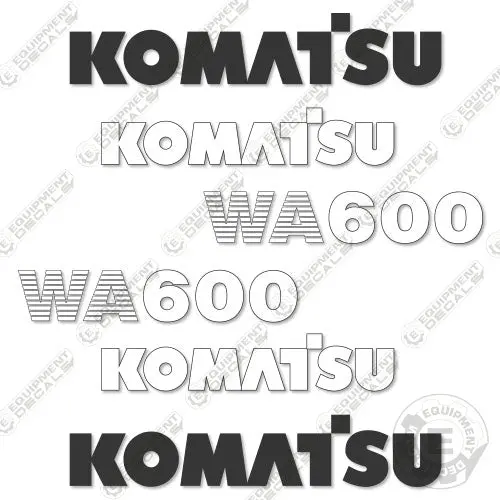 Fits Komatsu Wa600-3 Decal Kit Wheel Loader 1