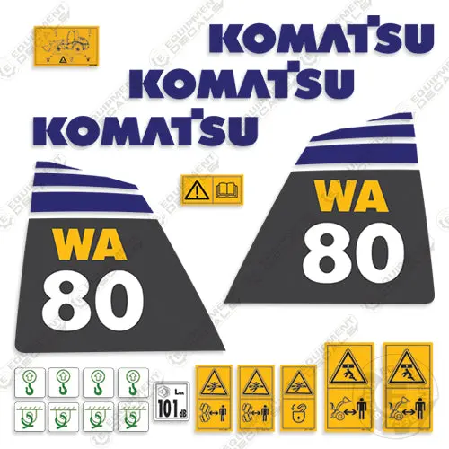 Fits Komatsu Wa80-6 Decal Kit Wheel Loader 1