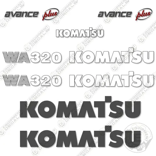 Fits Komatsu Wa 320-3 Wheel Loader Decal Kit 1