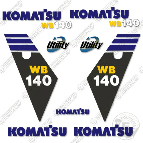 Fits Komatsu Wb140 Backhoe Decal Kit 1