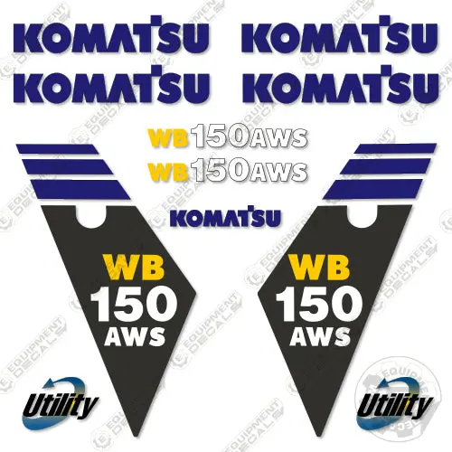 Fits Komatsu Wb150aws-2 Decal Kit Backhoe 1